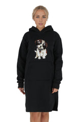 Sequenced Graphic Picture Jersey Hoodie Dress XD21