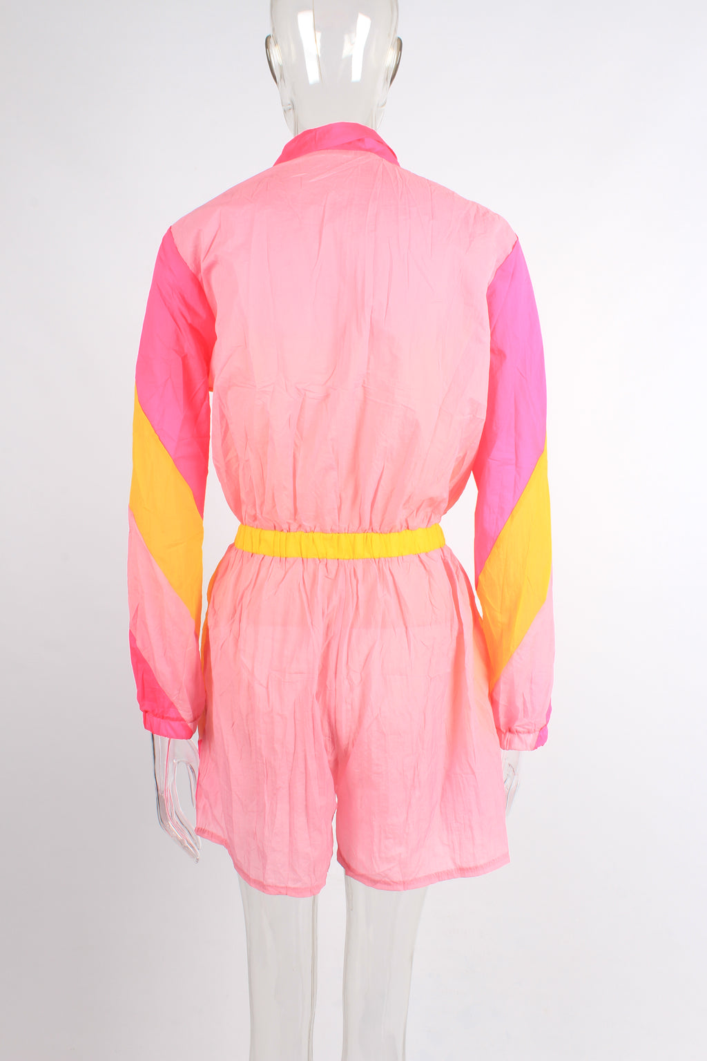 Sheer front zipper shorts romper jumpsuit XD21