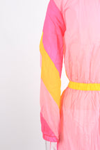 Sheer front zipper shorts romper jumpsuit XD21