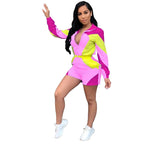 Sheer front zipper shorts romper jumpsuit XD21