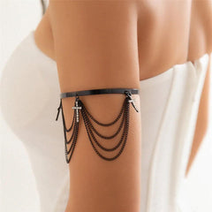 Shiny Crystal Cross Pendant Upper Arm Bracelet - XD21