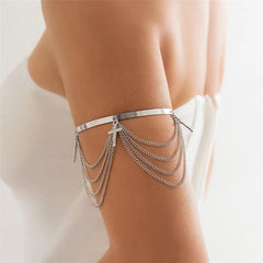 Shiny Crystal Cross Pendant Upper Arm Bracelet - XD21