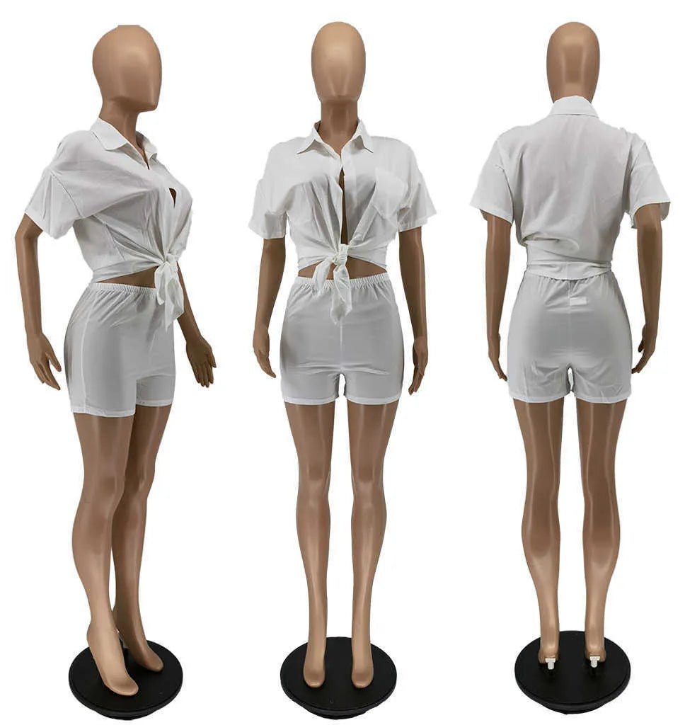 Shirt And Mini Skirt Two Piece Set XD21