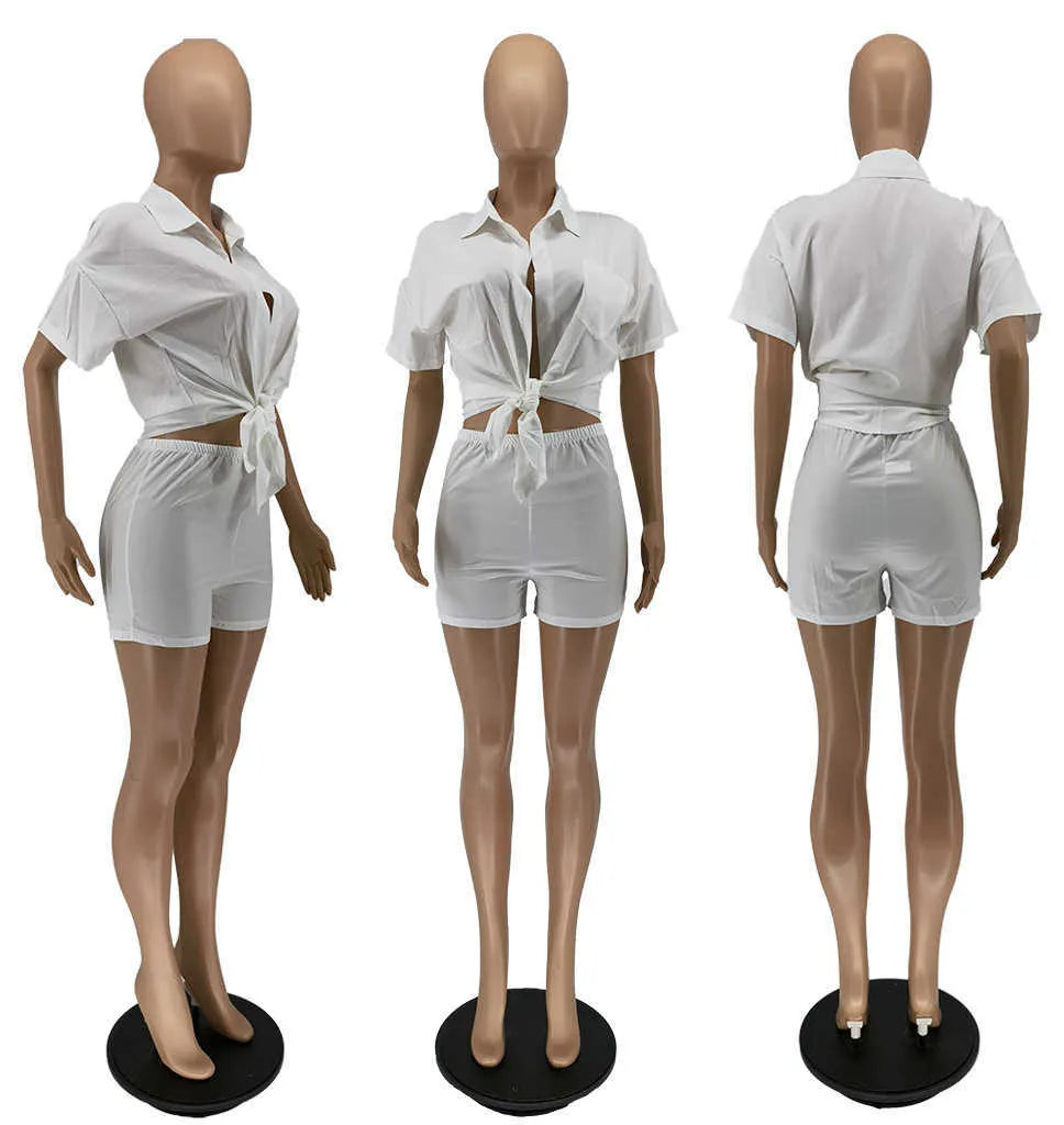 Shirt And Mini Skirt Two Piece Set XD21