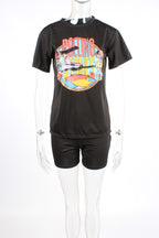 Shorts two piece graphic set XD21
