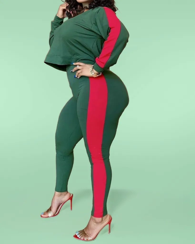 Side Stripe Block Two Piece Tracksuit Set XD21