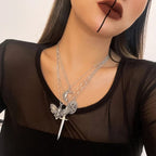 Silver Gothic 4pc Necklace Set Pendant XD21