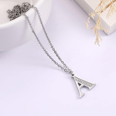 Silver Letter Initials Necklace XD21