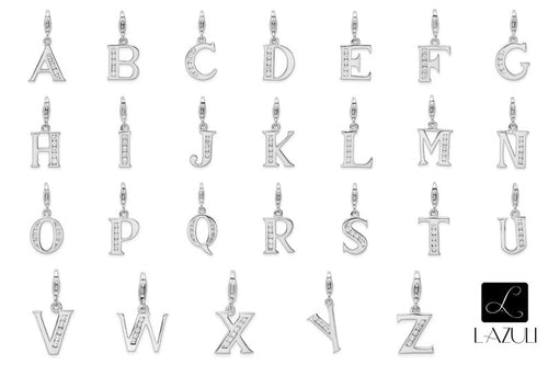 Silver Letter Initials Necklace XD21