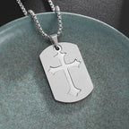 Simlpe Silver Cross Pendant Necklace XD21