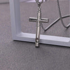 Simlpe Silver Cross Pendant Necklace XD21