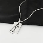Simlpe Silver Cross Pendant Necklace XD21