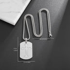 Simlpe Silver Cross Pendant Necklace XD21