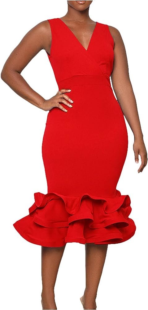 Sleeveless 3D Three-Dimensional Skirt V-Neck Evening Dress XD21