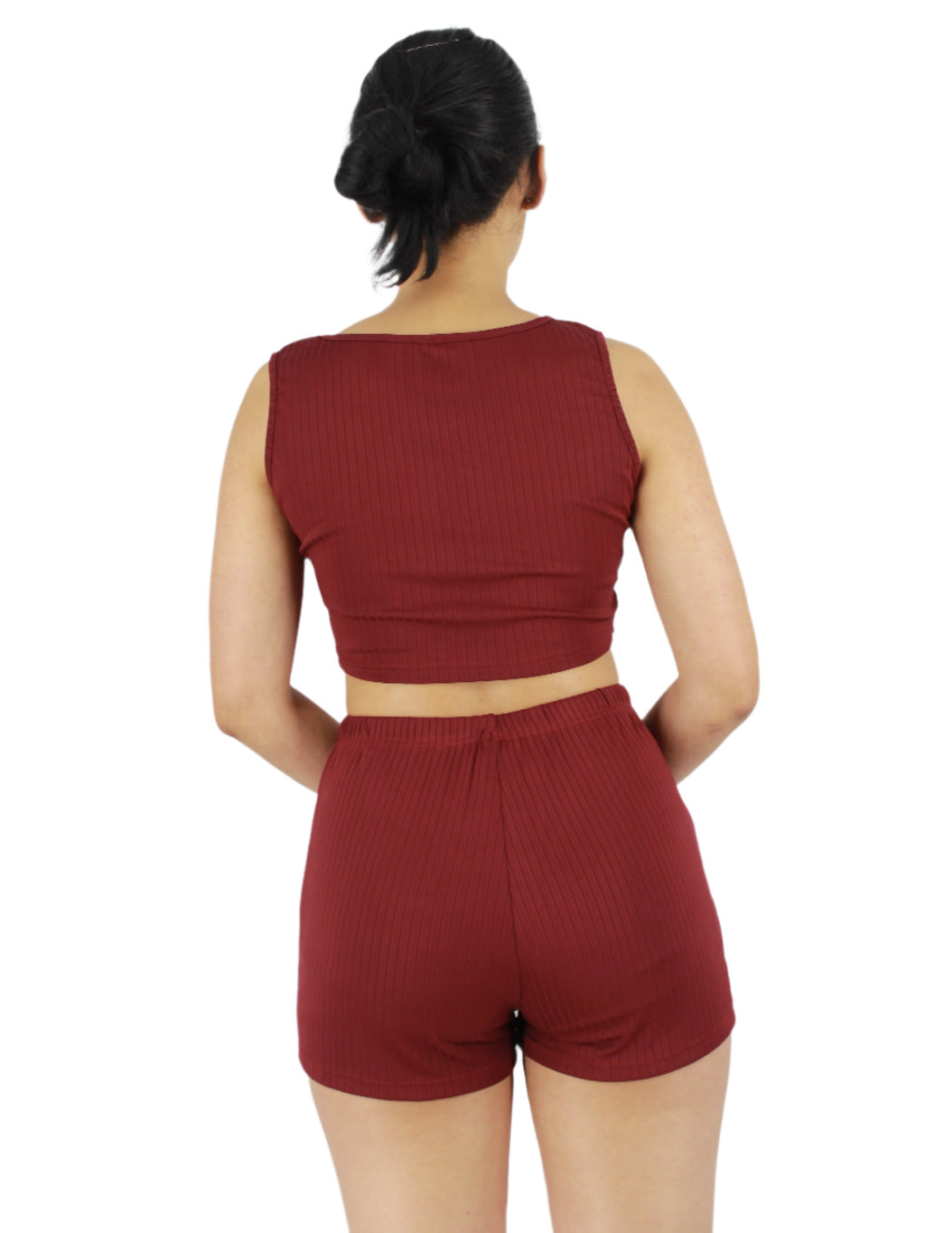 Sleeveless Crop Top and Shorts Loungewear Set XD21