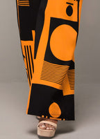 Sleeveless Geometric Pants Jumpsuit XD21