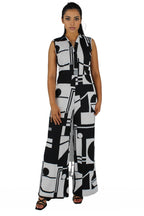 Sleeveless Geometric Pants Jumpsuit XD21