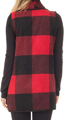 Sleeveless Plaid Jacket Throw Over XD21