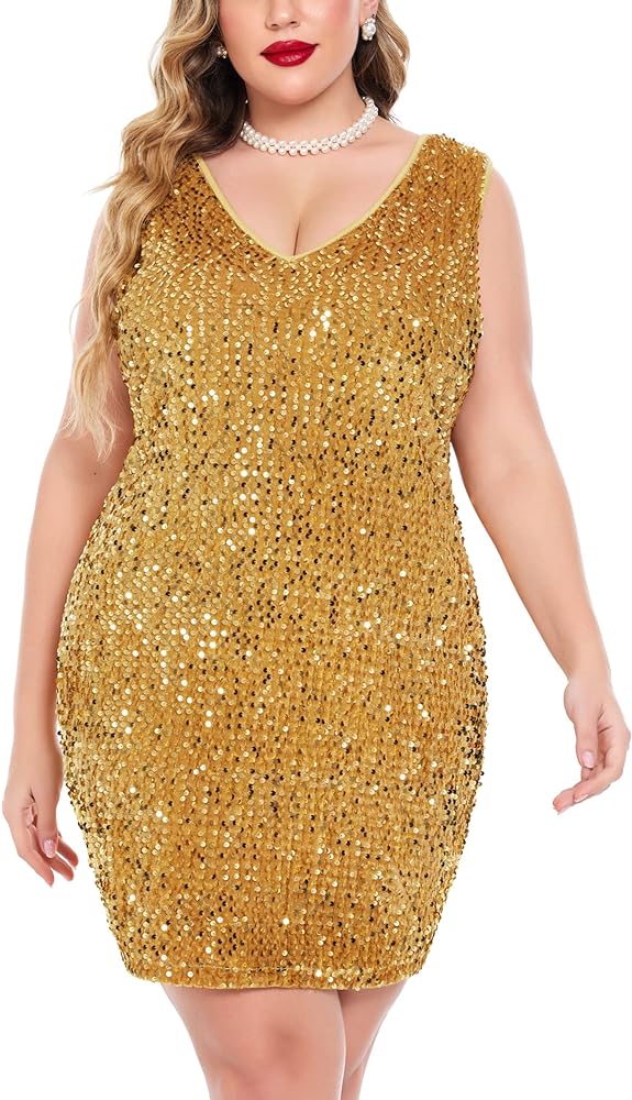 Sleeveless sequence curve mini dress XD21