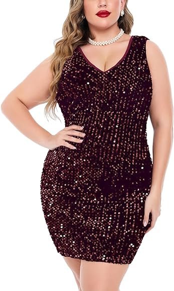 Sleeveless sequence curve mini dress XD21