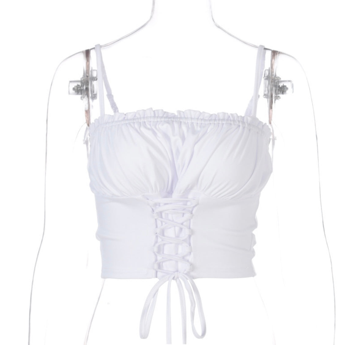 Slim Ruffel Crop Top XD21