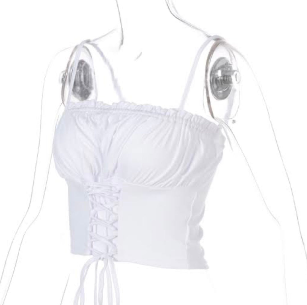 Slim Ruffel Crop Top XD21