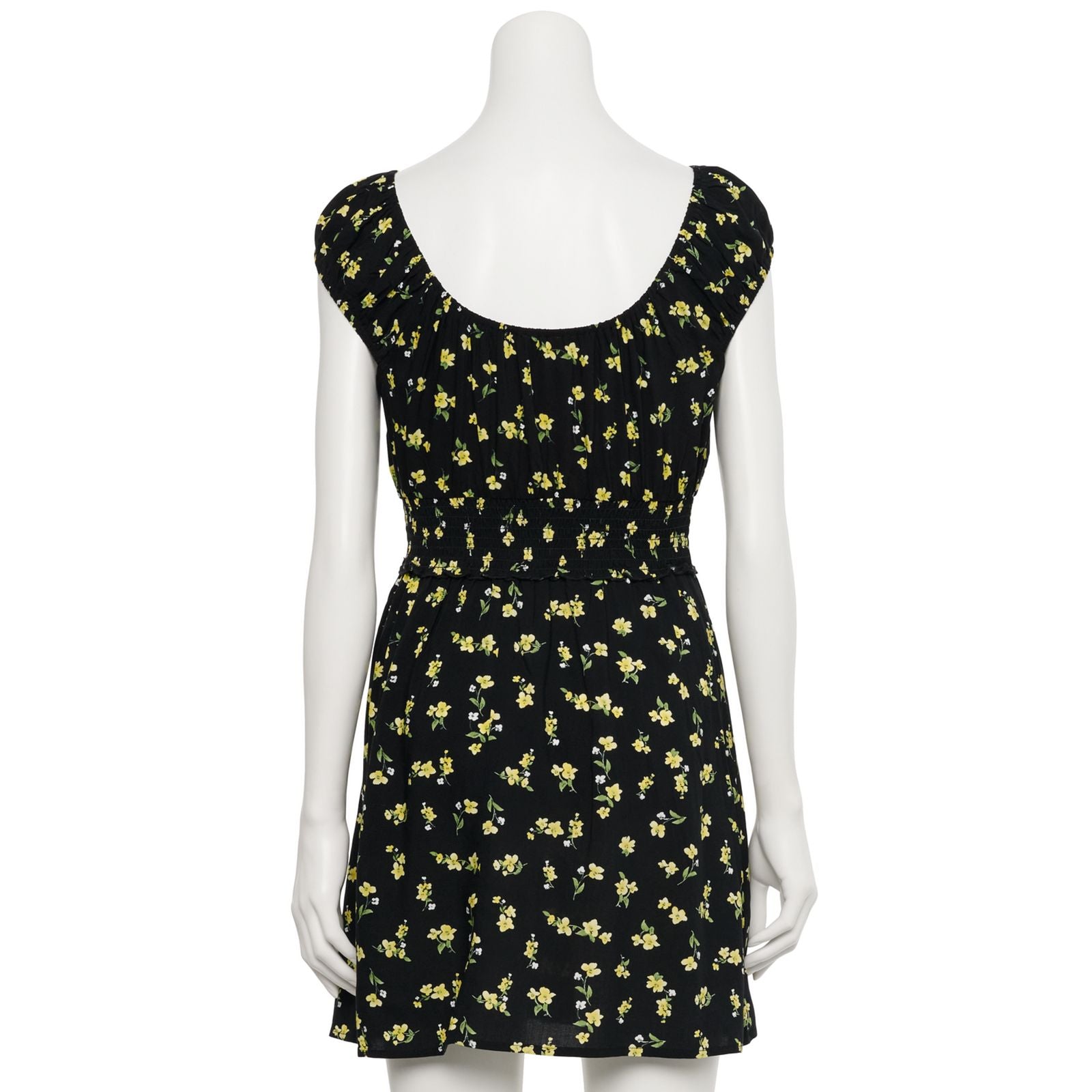 Smocked Waist Drawstring Mini Dress XD21