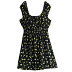 Smocked Waist Drawstring Mini Dress XD21