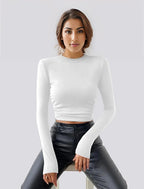 Solid Form-Fitting Turtleneck Top XD21