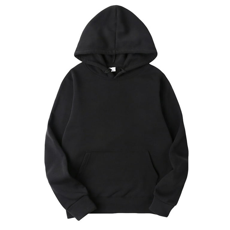 Solid Kangaroo Pocket Thermal Lined Hoodie XD21