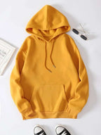 Solid Kangaroo Pocket Thermal Lined Hoodie XD21
