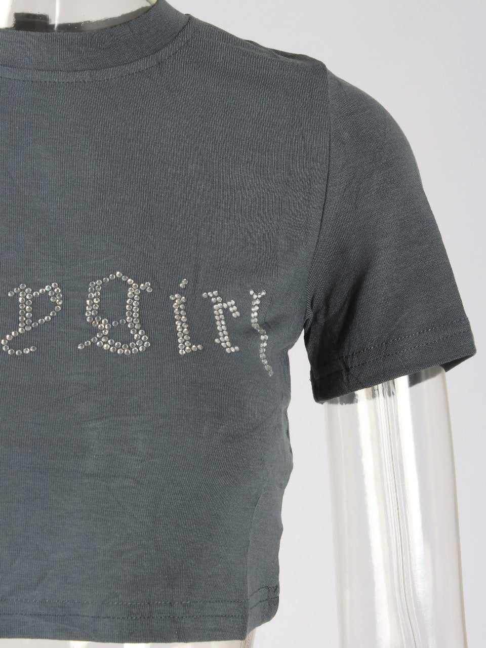 Solid Mock Neck Crop Top XD21