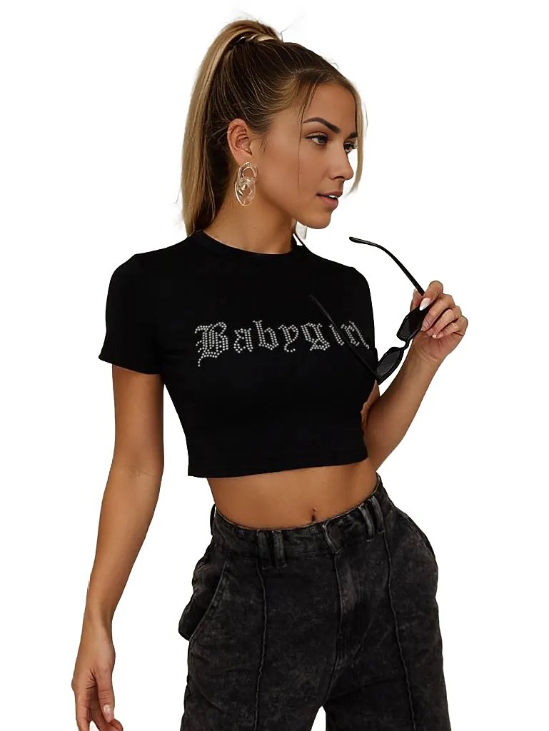 Solid Mock Neck Crop Top XD21