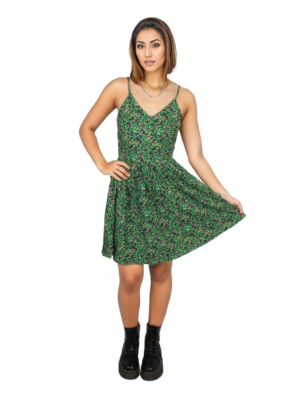 Spaghetti Strap Mini Ditsy Dress XD21