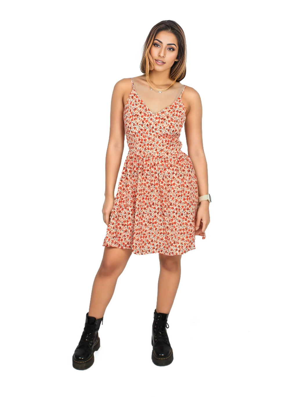 Spaghetti Strap Mini Ditsy Dress XD21