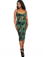 Spaghetti Strap Sheer Bodycon dress XD21