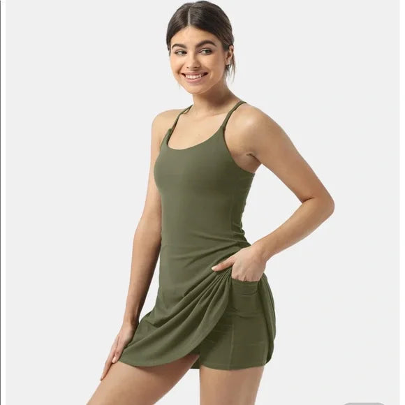 Spaghetti Strap Tennis Dress with shorts XD21
