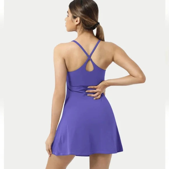 Spaghetti Strap Tennis Dress with shorts XD21
