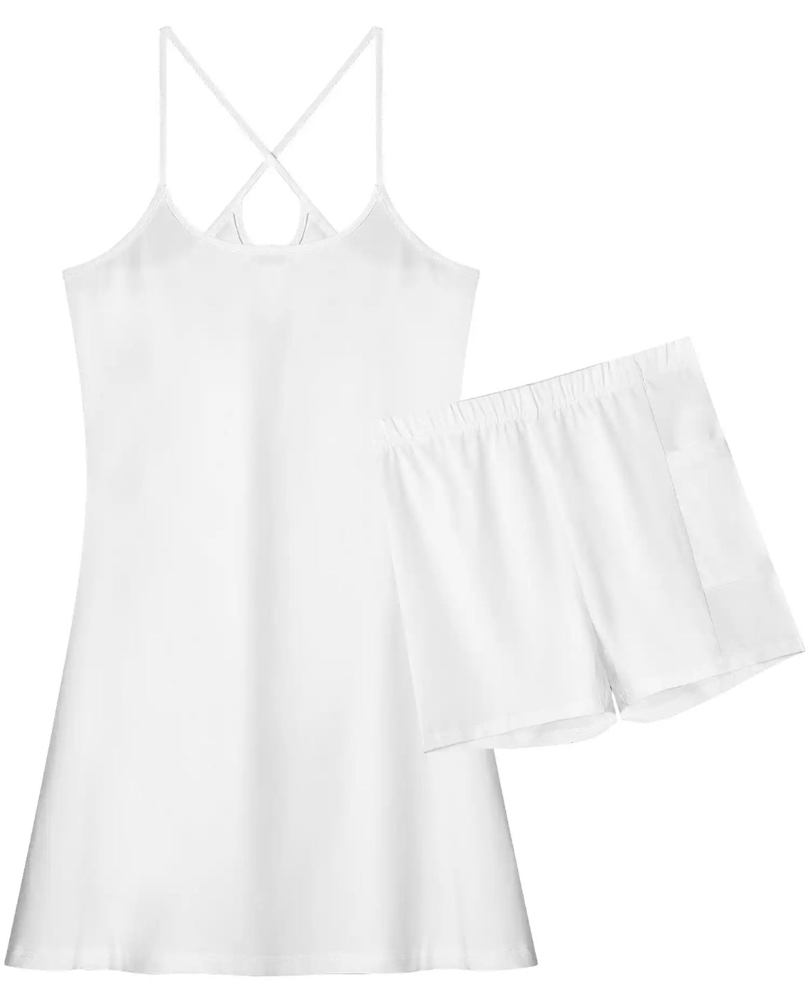 Spaghetti Strap Tennis Dress with shorts XD21