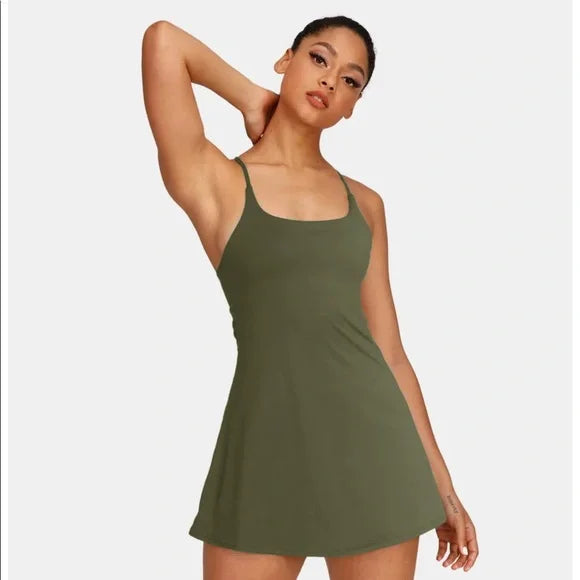 Spaghetti Strap Tennis Dress with shorts XD21