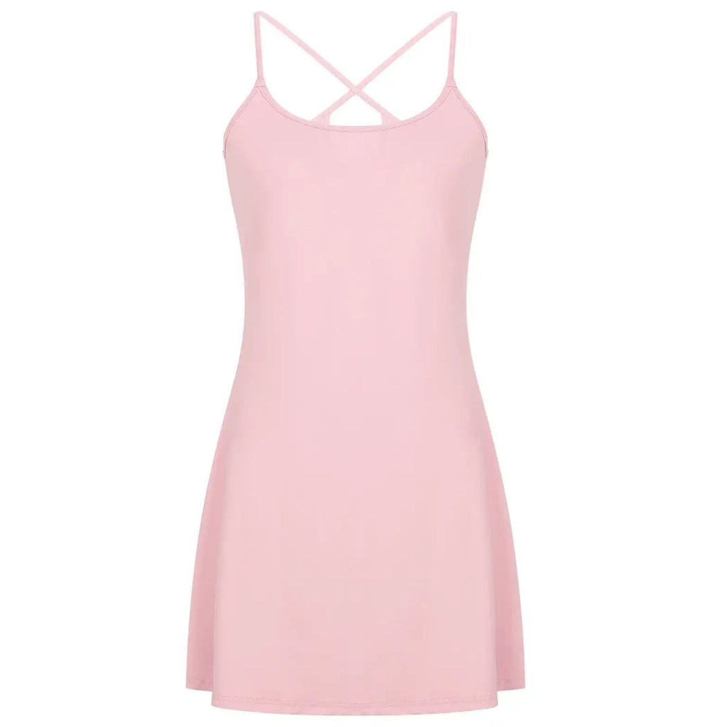 Spaghetti Strap Tennis Dress with shorts XD21