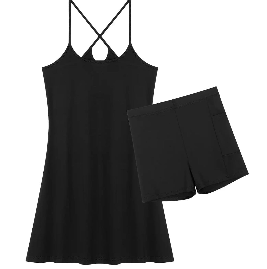 Spaghetti Strap Tennis Dress with shorts XD21