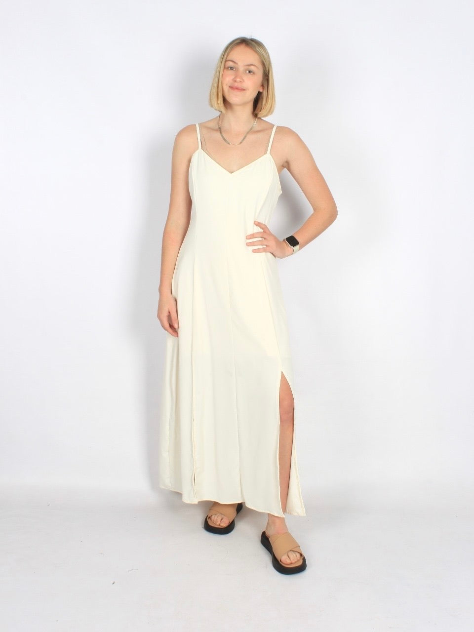 Spaghetti strap 4 slits maxi dress XD21