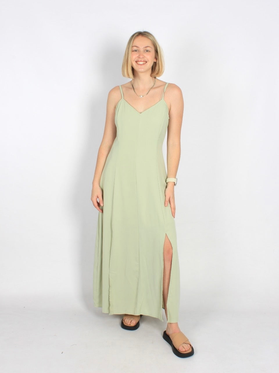 Spaghetti strap 4 slits maxi dress XD21