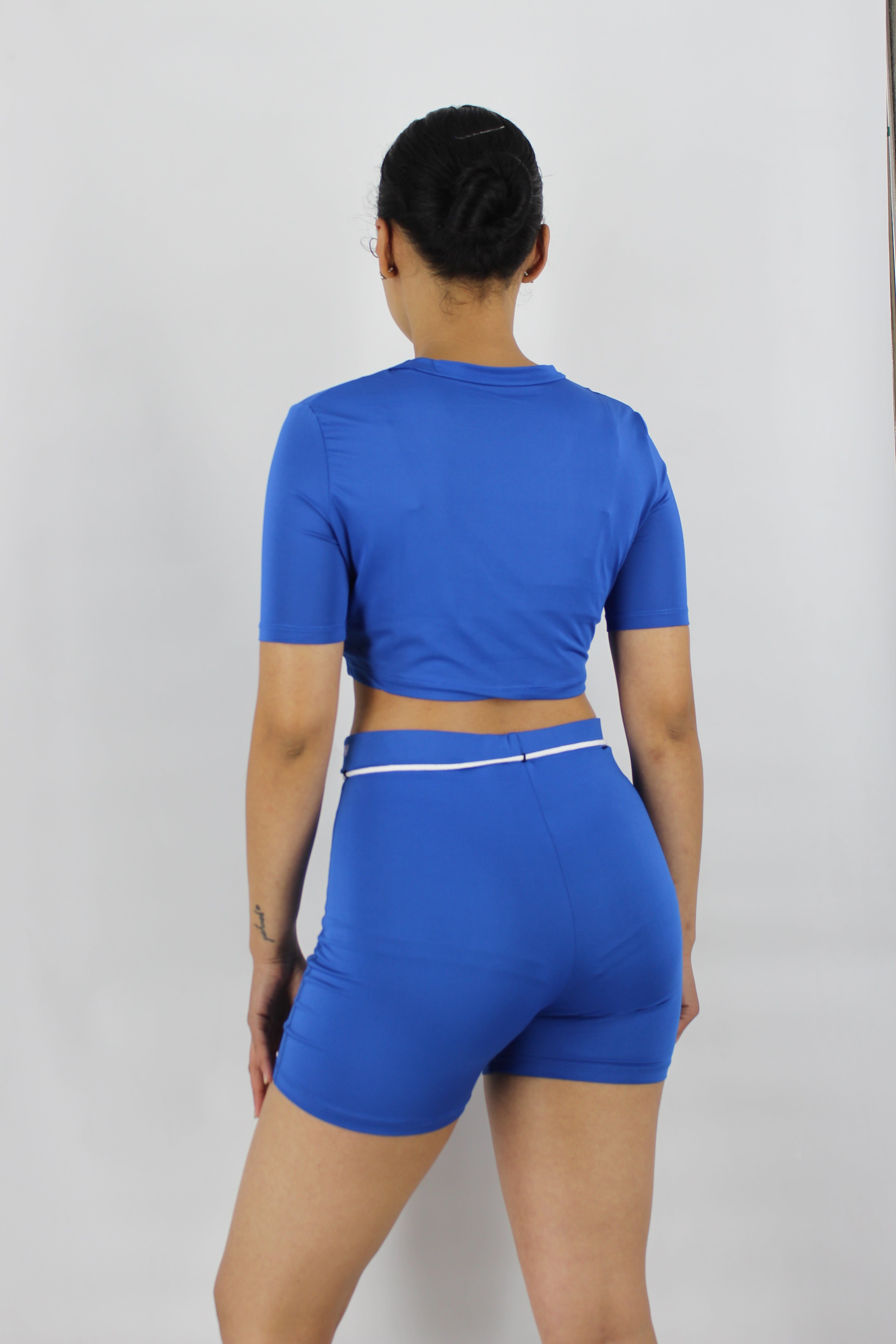 Sporty Graphic Letter Off White Two Piece Set XD21