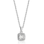 Square Shape Diamond Pendant Necklace XD21