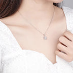 Square Shape Diamond Pendant Necklace XD21