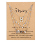 Star Sign Zodiac 3pc Necklace Set XD21