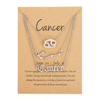 Star Sign Zodiac 3pc Necklace Set XD21