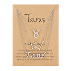 Star Sign Zodiac 3pc Necklace Set XD21